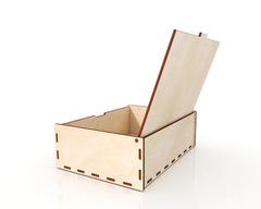 AmericanElm Wood Handmade Wooden Rectangular Shape Box for Money/Pandrive/key/Coin