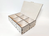 AmericanElm Wooden Box DIY Craft Wooden Boxes for Art, Hobbies, Jewelry Box and Home Storage