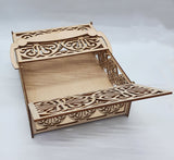 wooden flap box, wooden box for craft, wooden box for craft storage, wooden box for jewellery, decorative boxes for gifts