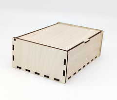 AmericanElm Wooden Rectangular Box, Plain Birch Plywood For jewellery Box, Storage Box,Multipurpose Use (5.9x3.9x1.85 IN)
