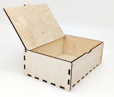 AmericanElm Wooden Rectangular Box, Plain Birch Plywood For jewellery Box, Storage Box,Multipurpose Use (5.9x3.9x1.85 IN)
