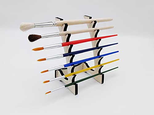 Wood Brush Stand 