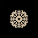 Haoser Birch Carved Panel For Home Décor, Round Design Wall Decorative Panel