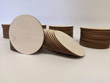 AmericanElm Set of 50 Circle Shapes Unfinished Wooden Coaster For Office Table