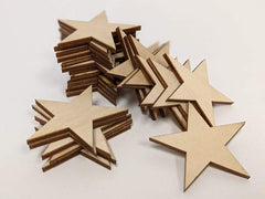 AmericanElm Set of 50 Star Shapes Unfinished Wooden Coaster For Dining Table