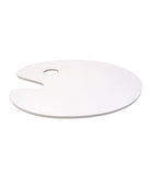 American-Elm Oval White Colour Palette Oil/Acrylic Paint Tray, Painting Tray for Artist Drawing (12 x 9.5 inch)