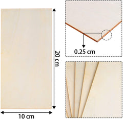 Cliths 36 Pcs Pack Blank Wood MDF Sheets 3 x 5 Inch Rectangle Unfinished Wood Pieces for DIY Crafts Painting, Christmas Ornaments and Home Decor