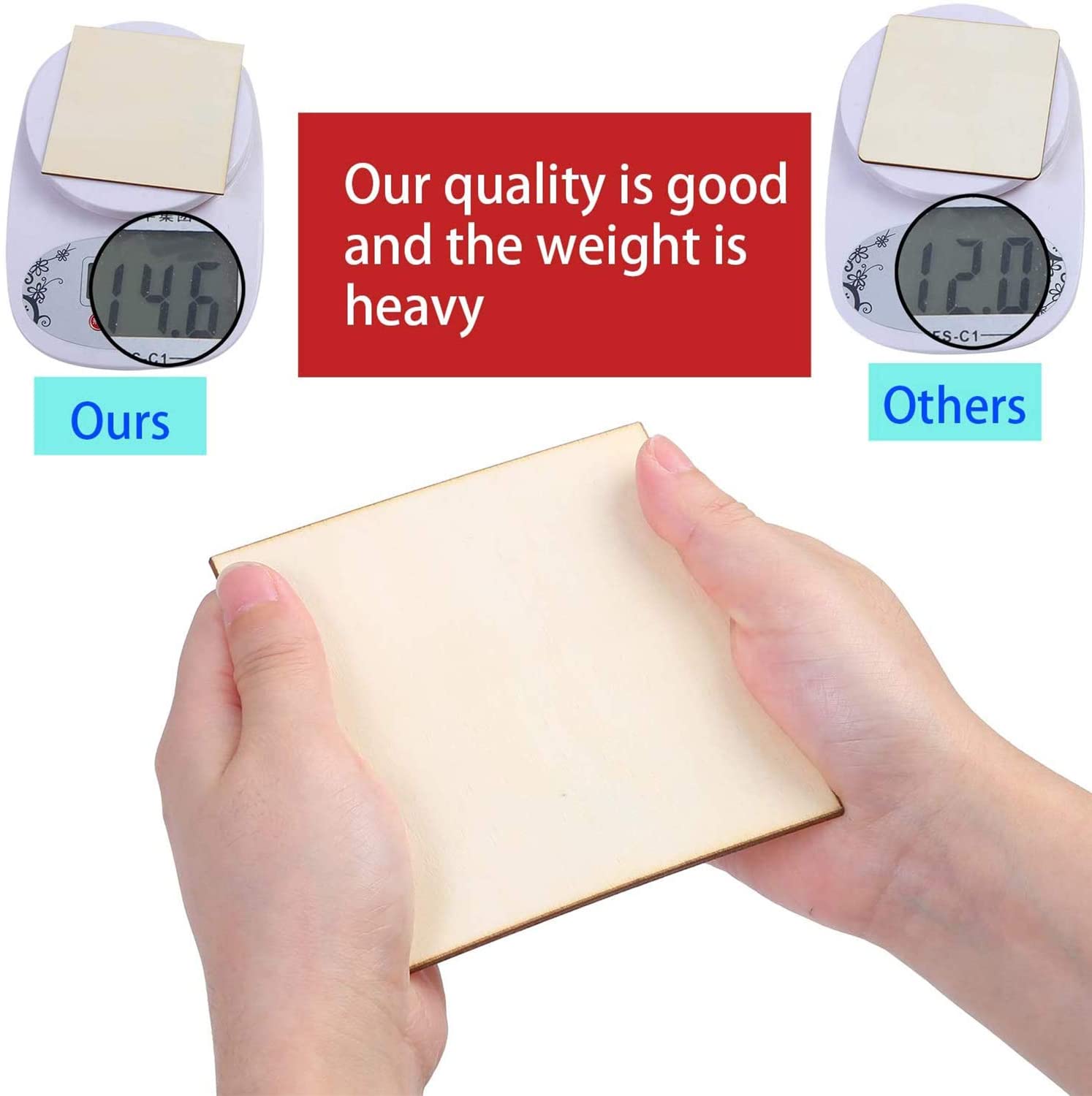 wooden cutout squared for painting