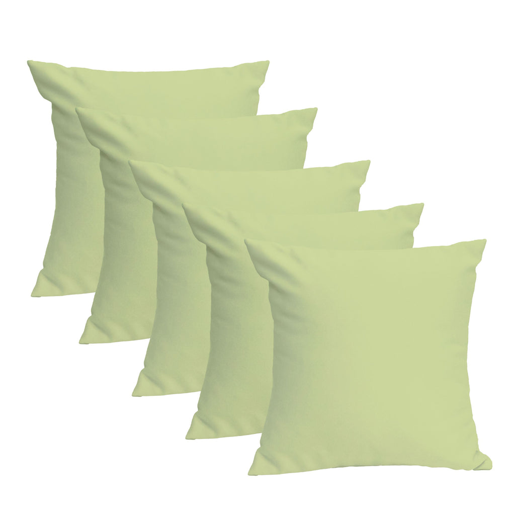 American-Elm 250 GSM Set of Solid Sage Green Cushion Cover (12x12, 16x16, 18x18 inch)