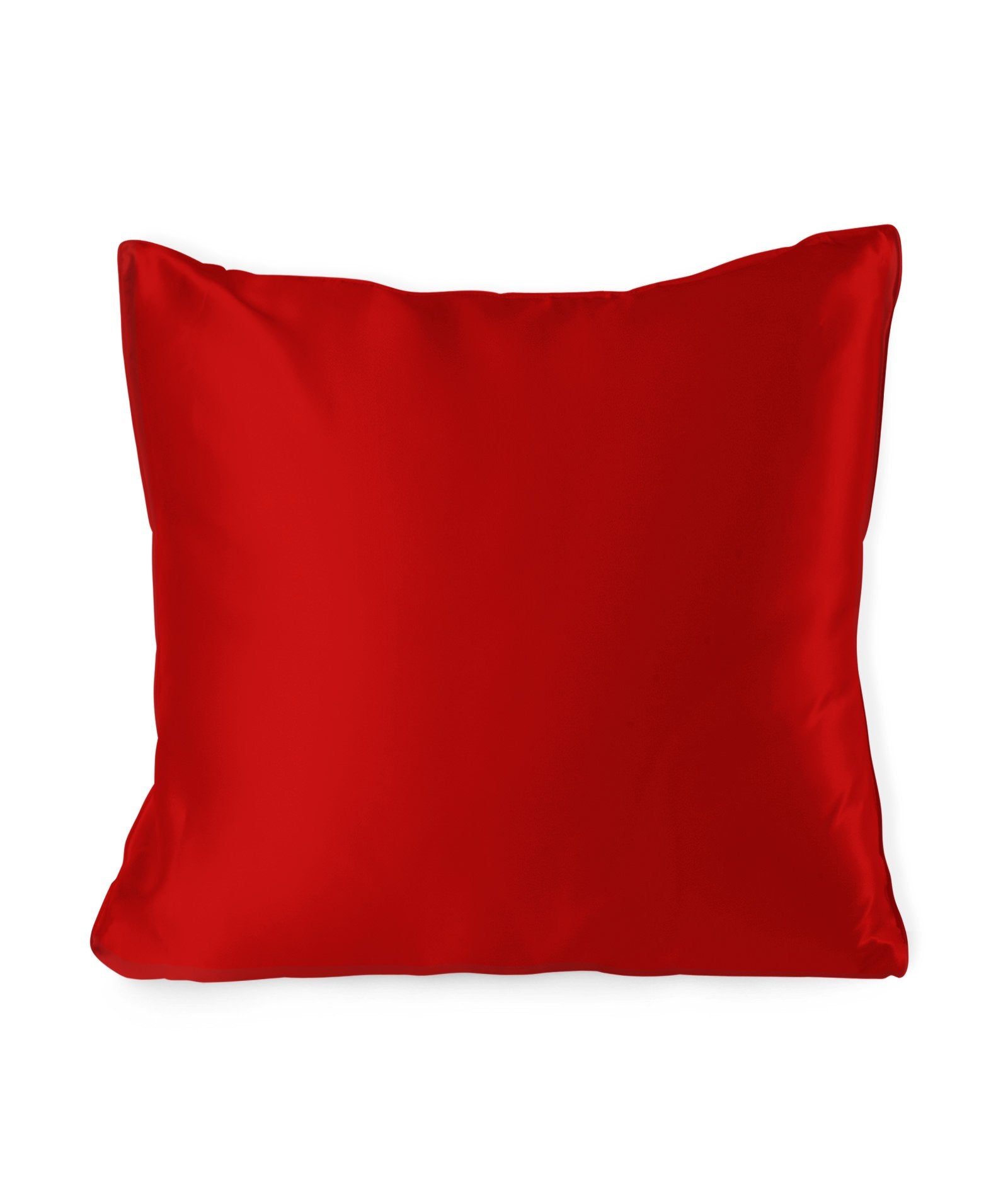 American-Elm Pack of Bright Red Solid Rich Satin Cushion Cover (12x12, 16x16, 18x18 inch)