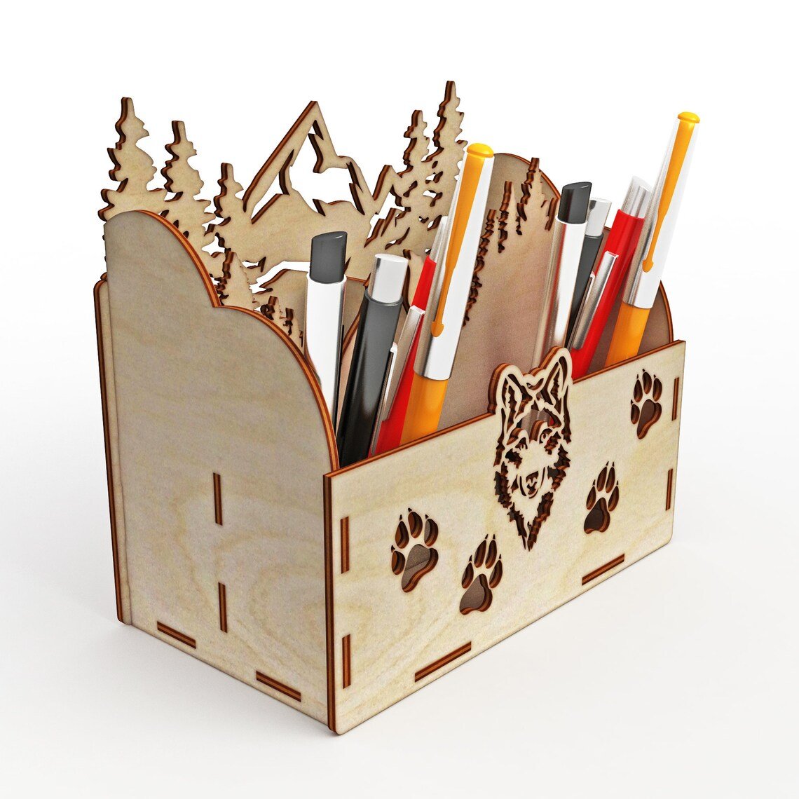pen holder wooden