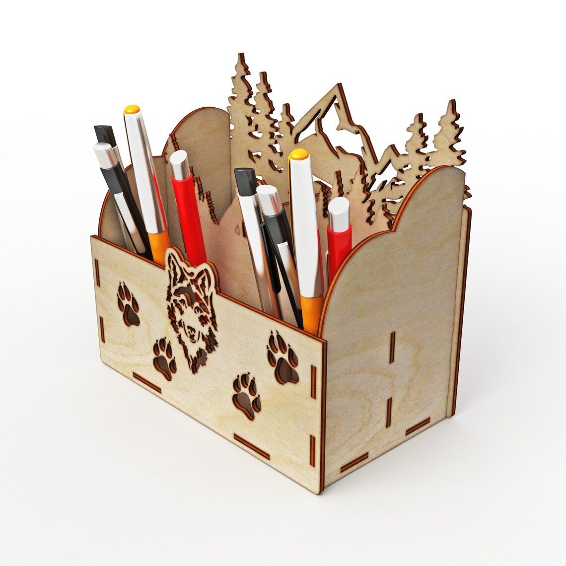 pen holder wooden