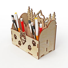 pen holder wooden