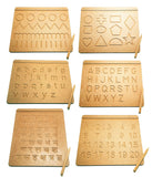 American-Elm Pack of 6 Alphabets Tracing Boards for Kids to Improve Handwriting- Learning Toy