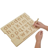 AmericanElm Alphabet Tracing Boards  ABC Upper case and ABC Lower Case | Wooden Learning Toys for preschoolers