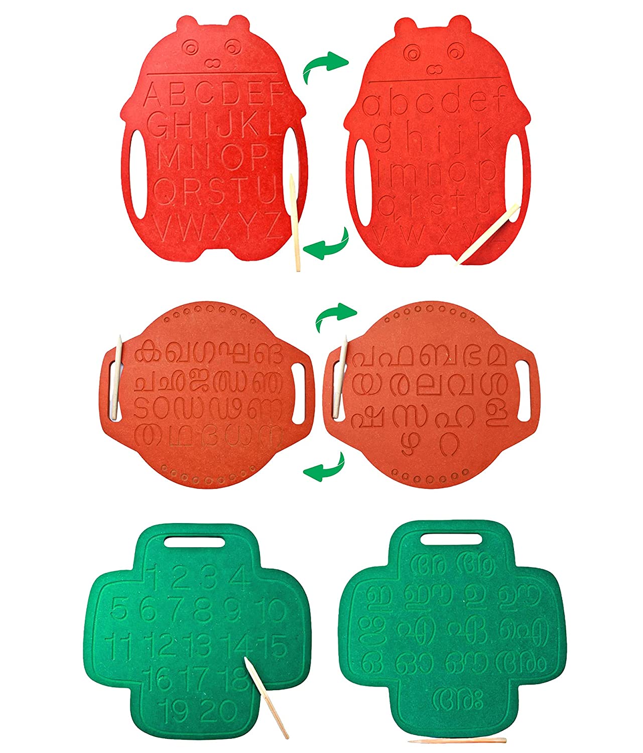 Malayalam alphabets tracing board for kids