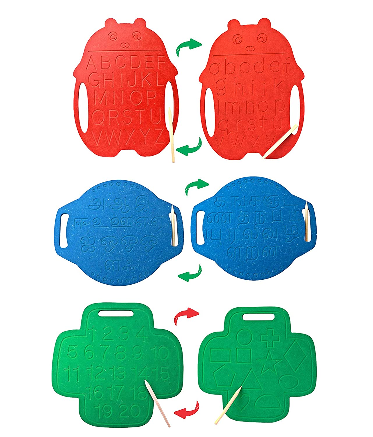 Tamil alphabets tracing board for kids