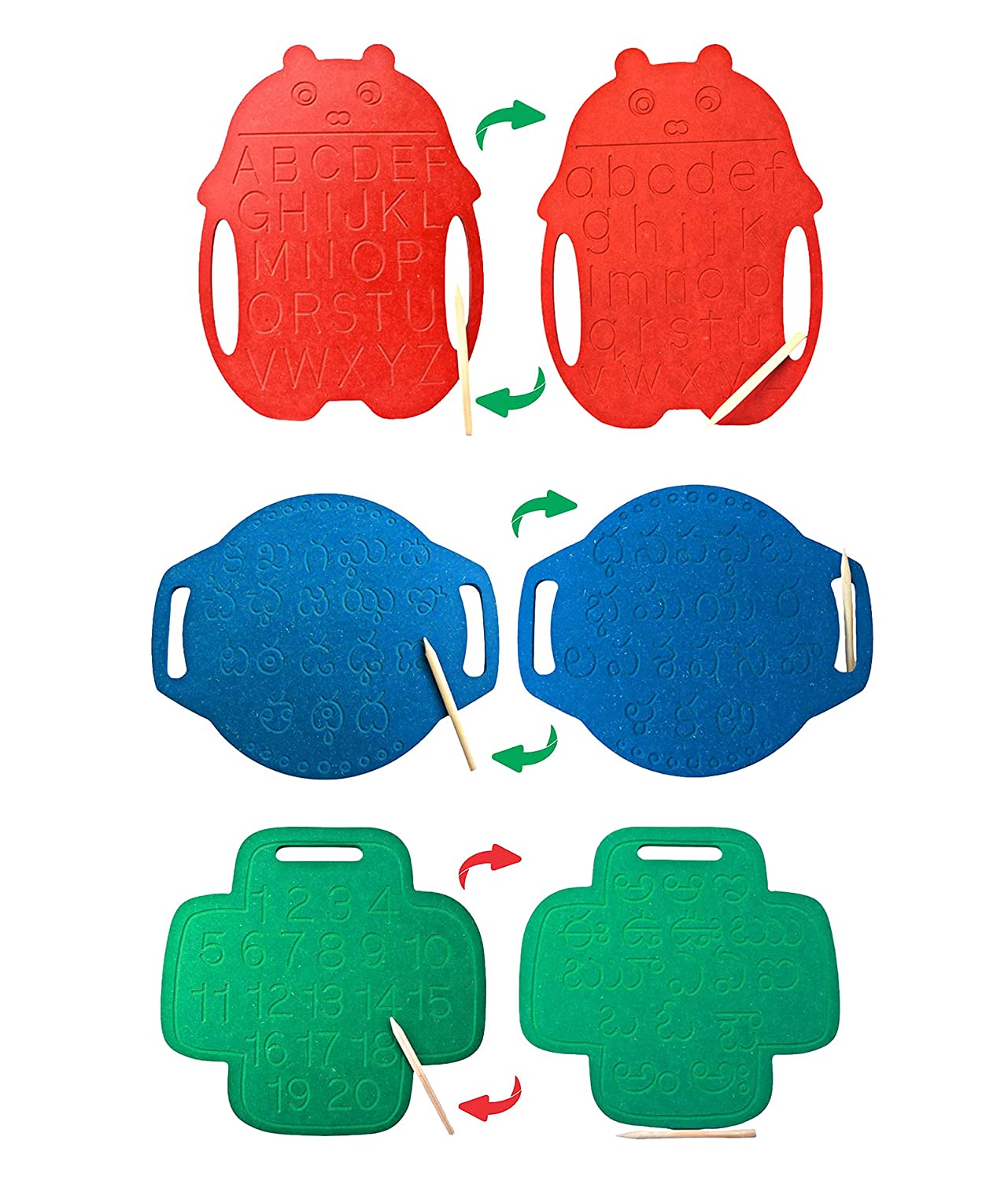 Telugu alphabets tracing board for kids