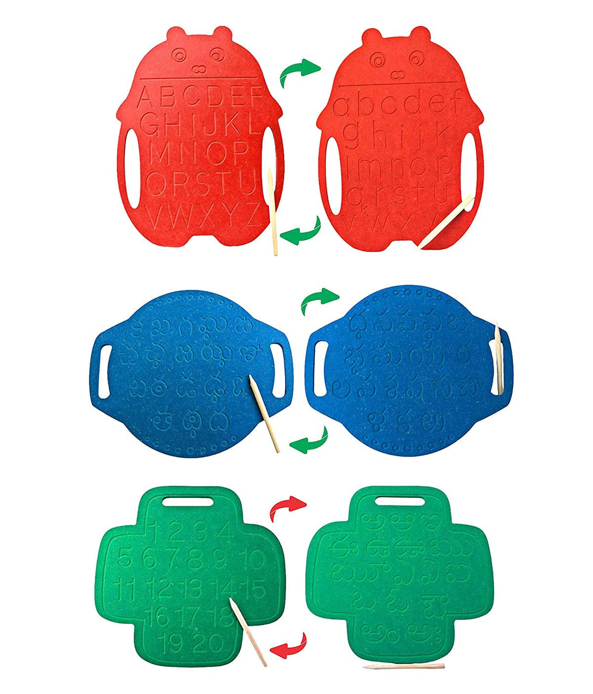 Telugu alphabets tracing board for kids