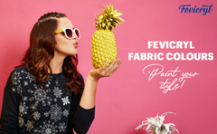 Fevicryl Fabric Colour kit 15ML for cotton, denim, silk, chiffon, satin, synthetic, jersey or leather Fabric Painting