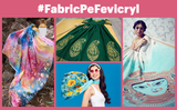 Fevicryl Fabric Colour kit 15ML for cotton, denim, silk, chiffon, satin, synthetic, jersey or leather Fabric Painting