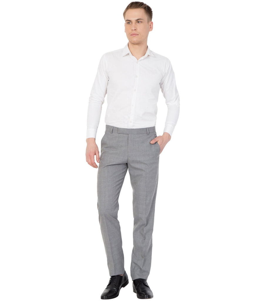 Formal Trouser: Buy Men Gray Cotton Rayon Formal Trouser Online ...