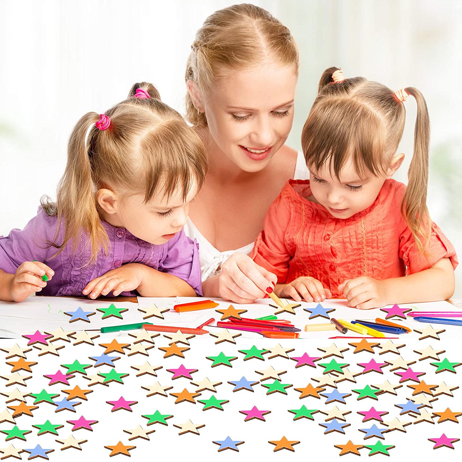 unfinished wooden cutout star