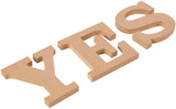 American-Elm Wooden Letters - 52-Count MDF Wood Alphabet Letters for DIY Craft, Home Decor, Natural Color