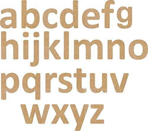 wooden mdf english small letter cutouts