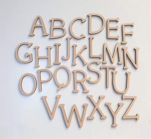 Wood Letters For Crafts Mini Wooden Letters & Numbers – 15mm Small MDF ...