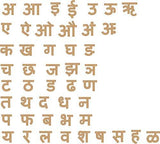 Wooden Hindi alphabets for kids