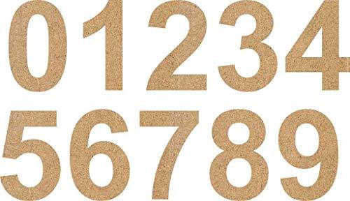 wooden numbers for kids 0-9 numbers cutouts for decoration