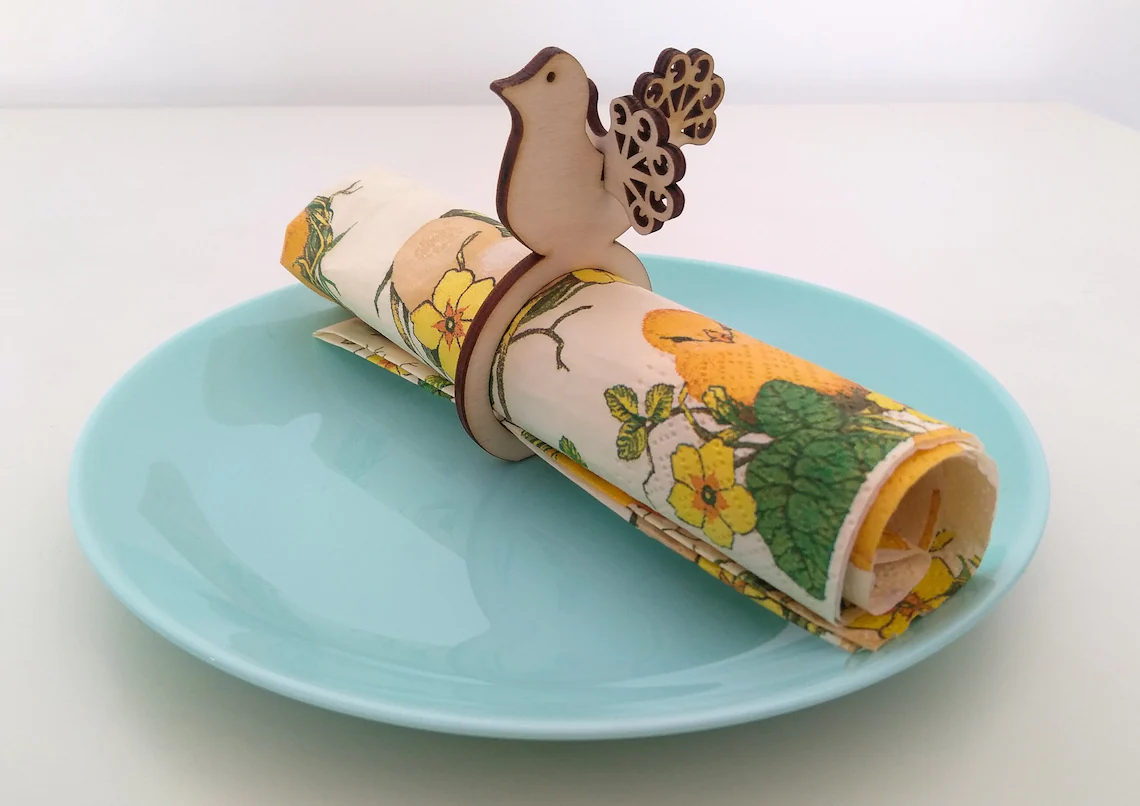 wooden napkin stand