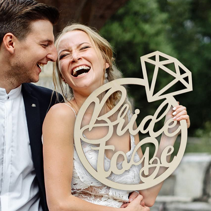 bride to be wooden sign, bride to be wooden laser cut sign, bride to be sign, bride to be sign for decorations, bride to be sign wood sign for pre-wedding, bride to be sign diamond ring for bachelor party