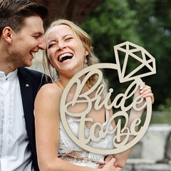 bride to be wooden sign, bride to be wooden laser cut sign, bride to be sign, bride to be sign for decorations, bride to be sign wood sign for pre-wedding, bride to be sign diamond ring for bachelor party