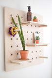 American-Elm Display Birch Plywood Pegboard for Shelving/Display Unit/Shop Display/Wall Shelves (60x60 cm)