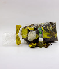 American-Elm Pack of 4 Lemon Potpourris Aroma Leaf With Essential Oil For Room and Office Decoration