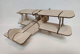 AmericanElm Wooden Airplane for Home Decor, Construction Toy, Modeling Kit, School Project - Easy to Assemble