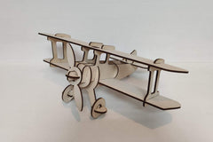 AmericanElm Wooden Airplane for Home Decor, Construction Toy, Modeling Kit, School Project - Easy to Assemble