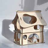 wooden puzzal house