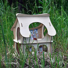 wooden baby puzzal house
