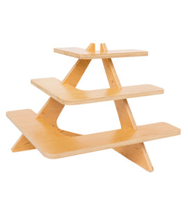 American-Elm 3 Layer Coner Racks and Shelves, Wooden Racks for Plant Stand