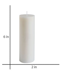 American-Elm 3 pcs Unscented 2x6 Inch White Round Pillar Candle, Hand Poured Premium Wax Candles for Home Decor