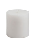 American-Elm Pack of 3 Unscented 4x4 Inch White Round Pillar Candle, Hand Poured Premium Wax Candles for Home Decor