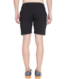 American-Elm Black Solid Standard Fit Dri Fit Sports Stylish Shorts for Men