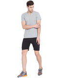 American-Elm Black Solid Standard Fit Dri Fit Sports Stylish Shorts for Men