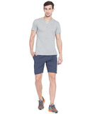 American-Elm Blue Dry Fit Slim Fit Stylish Running Short| Two Side Pocket Shorts (Navy Blue)
