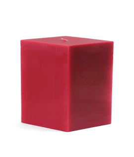 American-Elm 3 pcs Unscented 2x2x2 Inch Red Square Pillar Candle, Hand Poured Premium Wax Candles for Home Decor