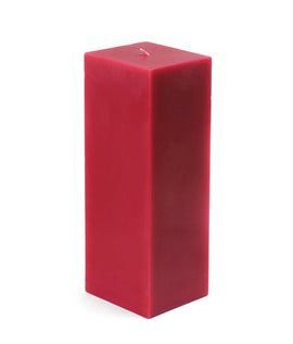 American-Elm 3 pcs Unscented 3x3x6 Inch Red Square Pillar Candle, Premium Wax Candles for Home Decor