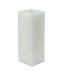 American-Elm 3 pcs Unscented 3x3x6 Inch White Square Pillar Candle, Premium Wax Candles for Home Decor